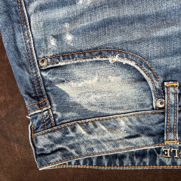 American Eagle Outfitters Distressed Denim Mini Skirt - Blue - Picture 9 of 11